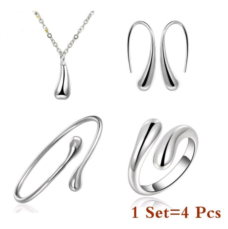 Water drop bracelet  necklace  ear hook ring
