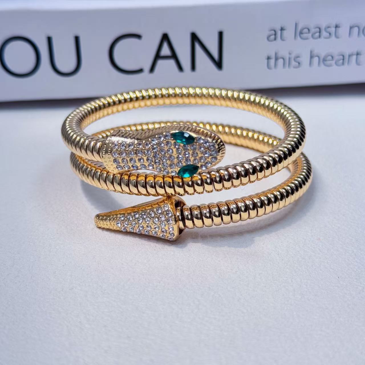 Female alloy snake-shaped bracelet