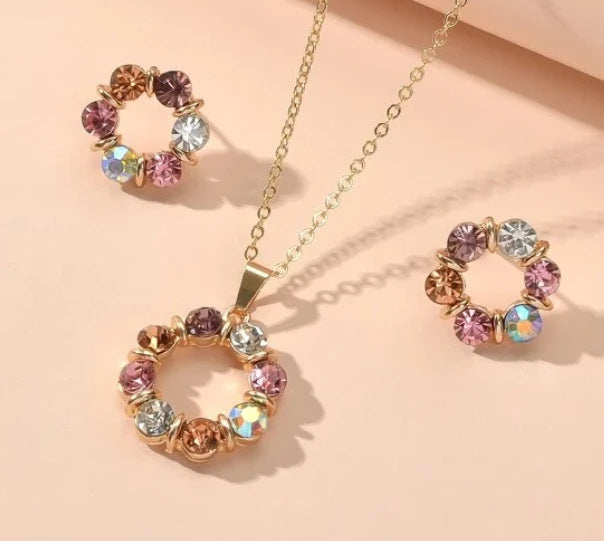 Water drop bracelet  necklace  ear hook ring