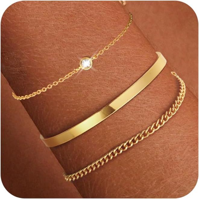 Inlaid single zirconia bracelet