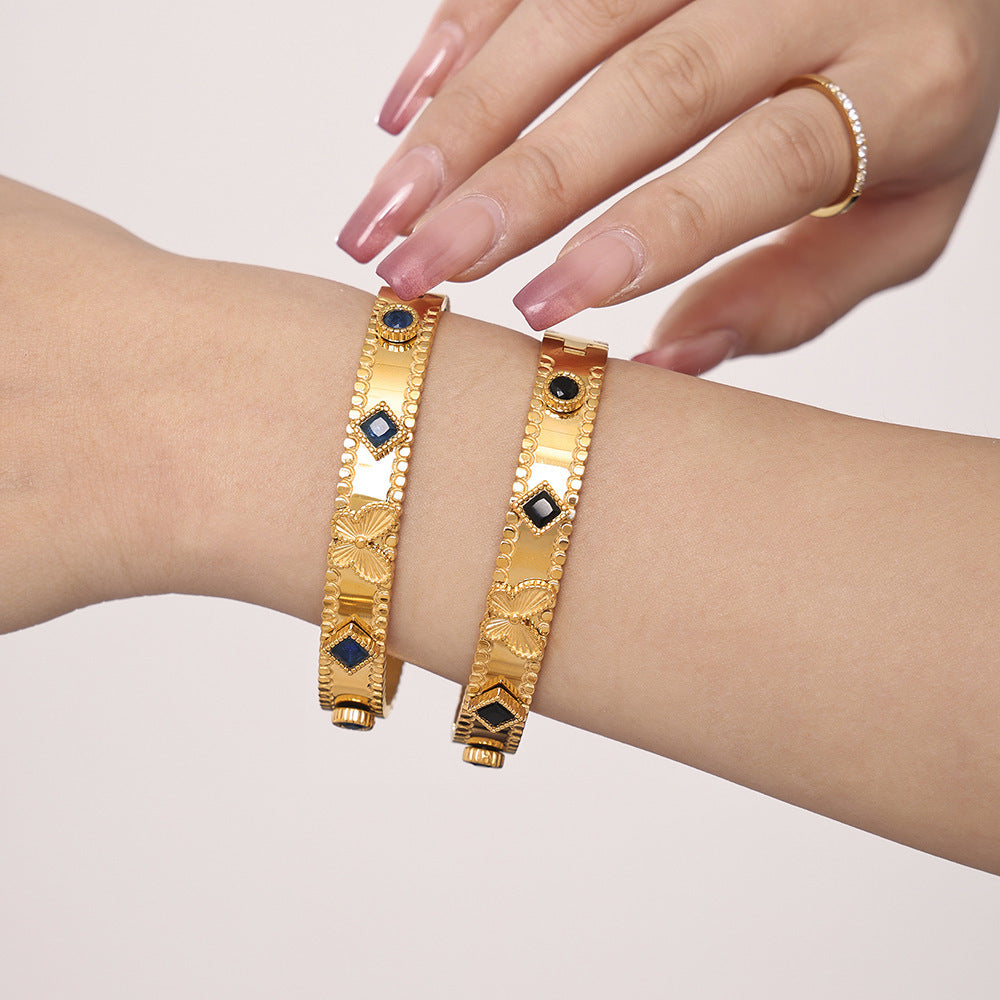 High version of gold bracelet with buckle