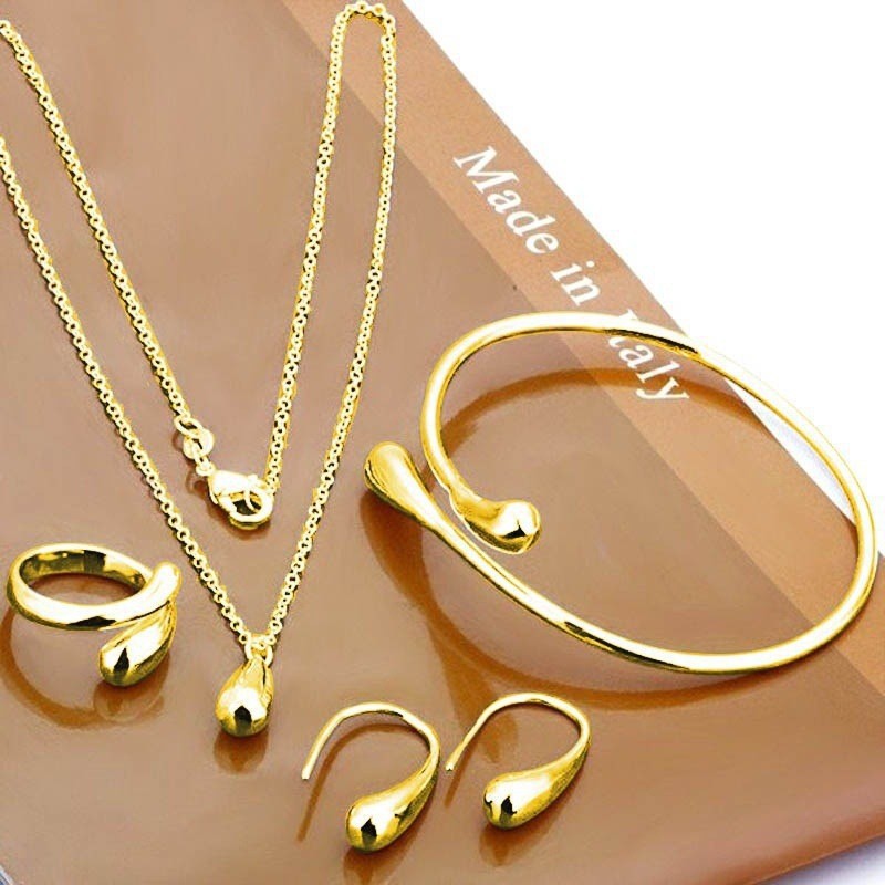 Water drop bracelet  necklace  ear hook ring