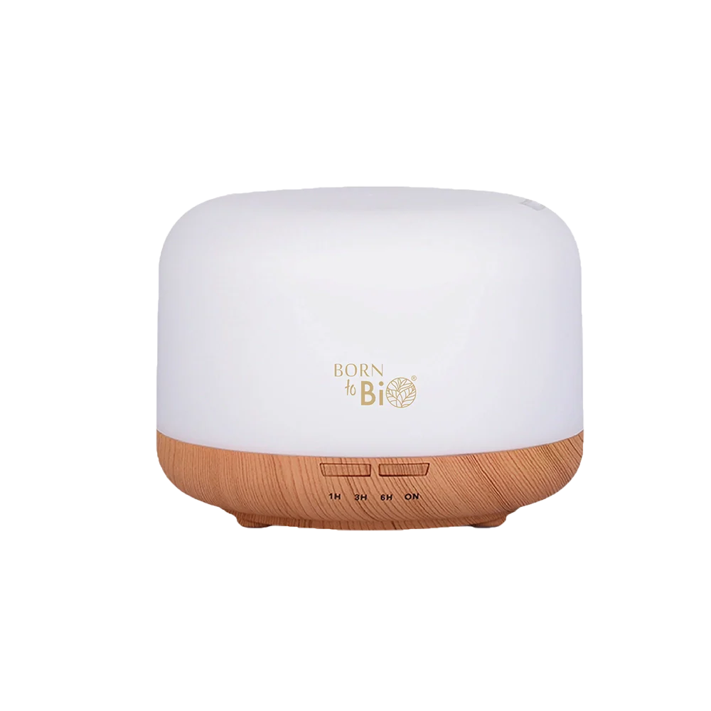 Diffuseur blanc avec socle bois clair