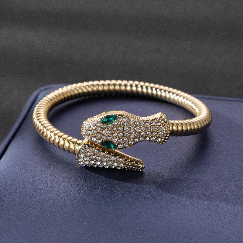 Female alloy snake-shaped bracelet