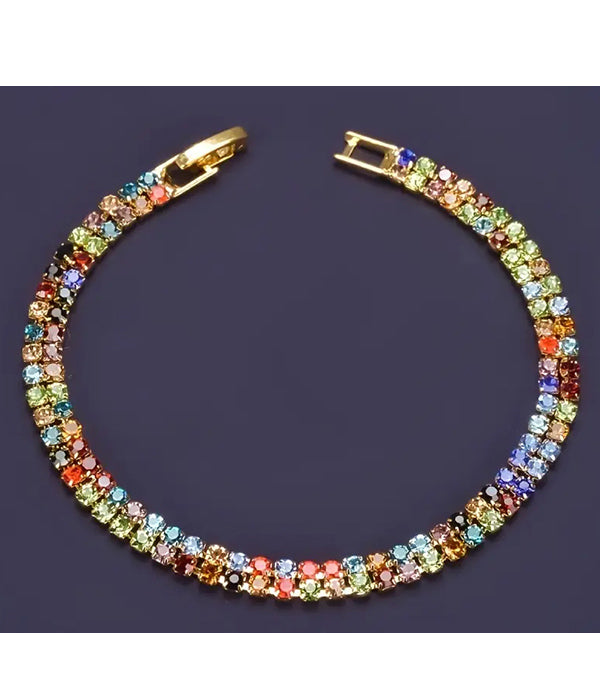 DOUBLE ROW RHINESTONE BRACELET