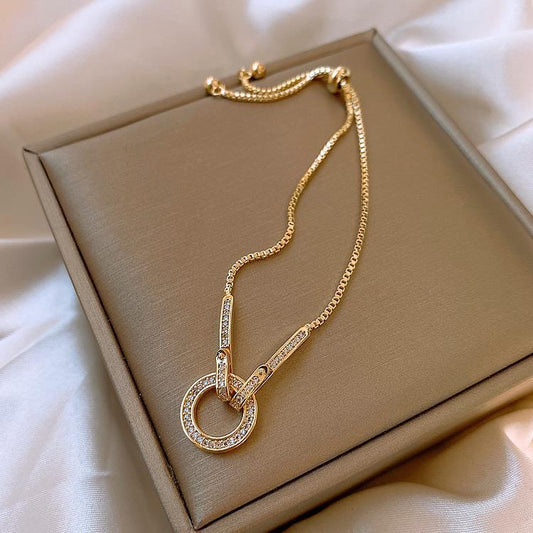 Ring-shaped adjustable snake bone bracelet