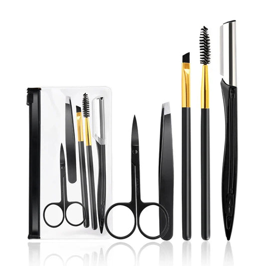 Eyebrow Trimmer Set with Scissors and Tweezers
