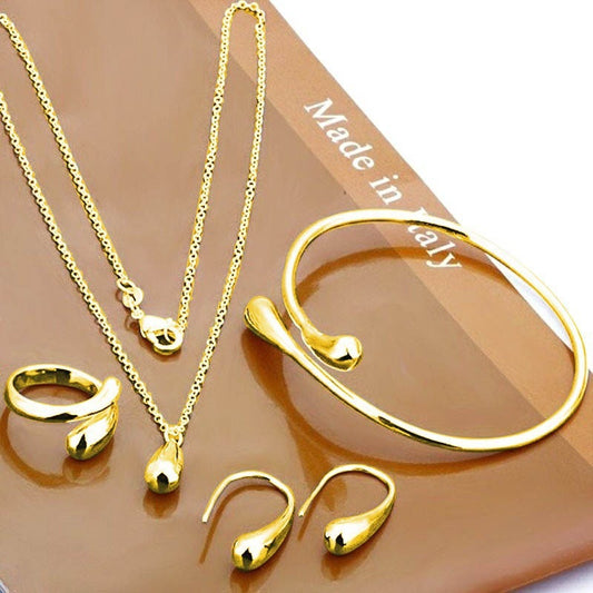 Water drop bracelet  necklace  ear hook ring