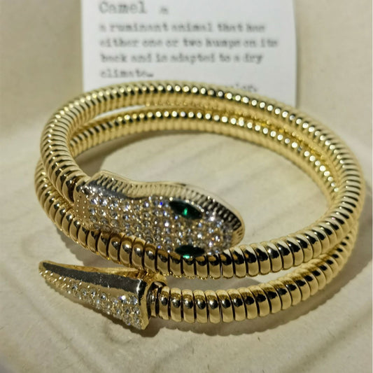 Female alloy snake-shaped bracelet