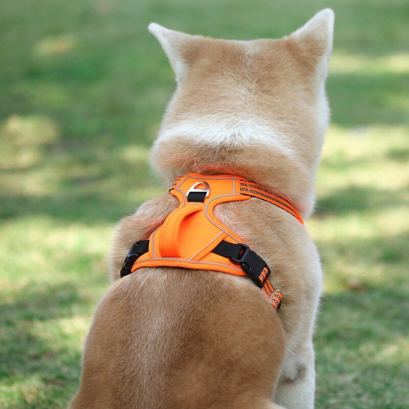 Dog Soft Adjustable Harness Pet Large Dog Walk Out Harness Vest Collar Hand Strap for Small Medium Large Dogs
