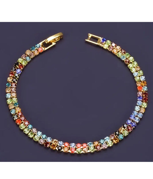 DOUBLE ROW RHINESTONE BRACELET